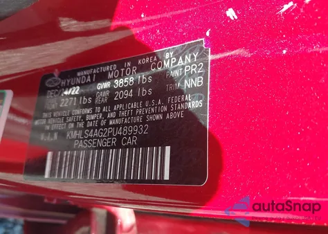 2023 Hyundai Elantra Sel z USA, uszkodzony, nr VIN KMHLS4AG2PU489932